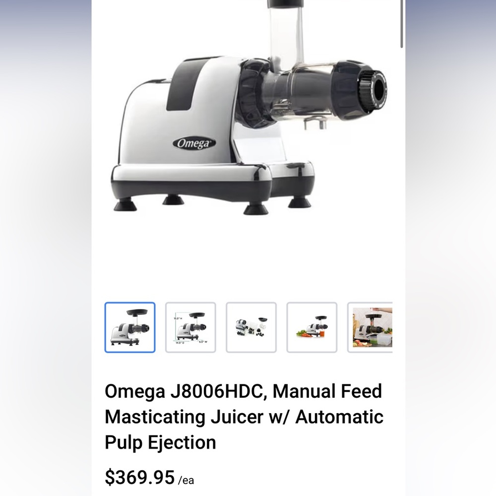 Omega Multipurpose Juicer and Food Processor
